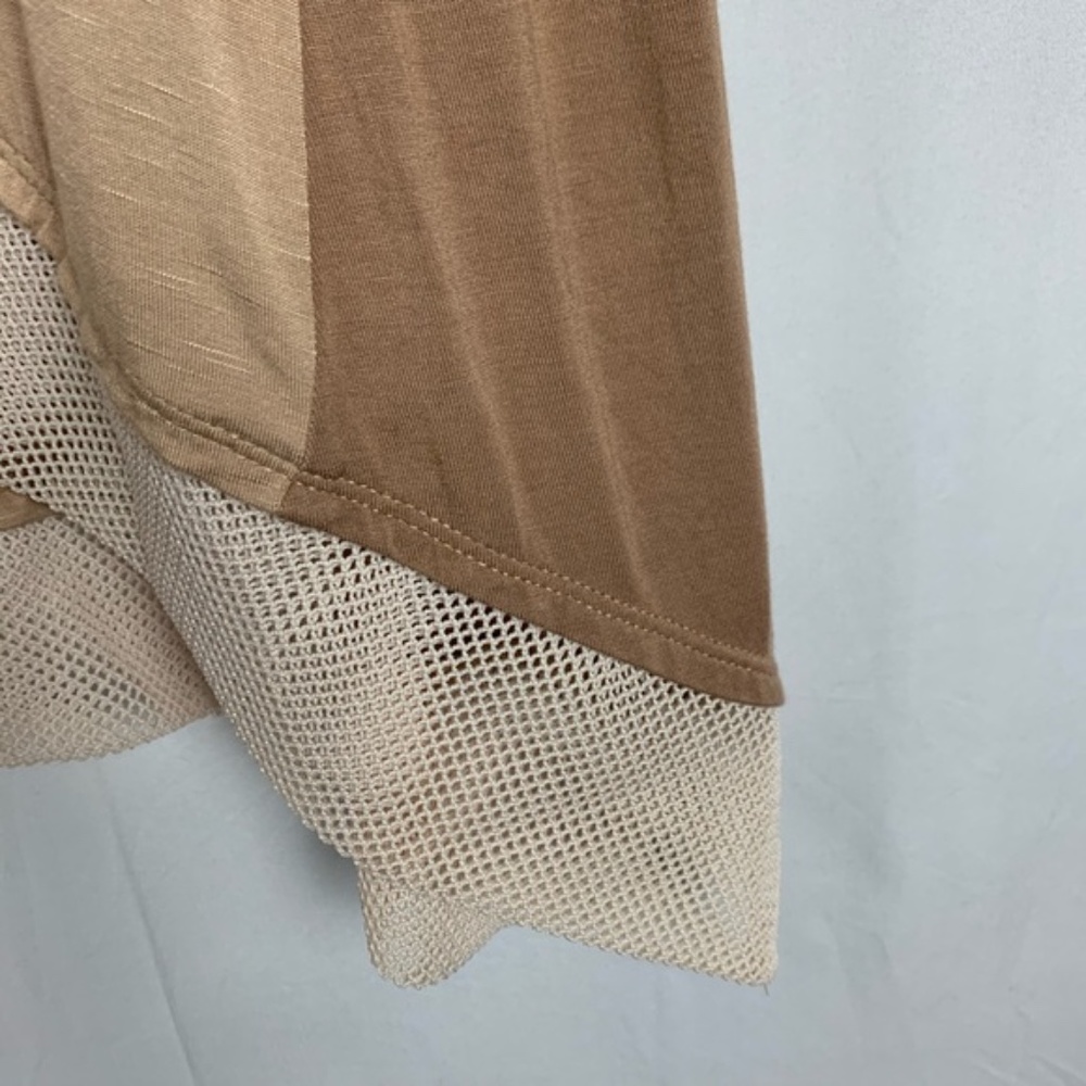 Logo Lori Goldstein tan/brown/cream long sleeve XS - Picture 5 of 7